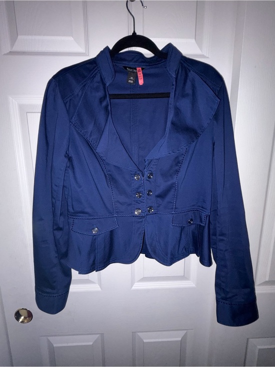White House Black Market Jackets & Blazers - White House Black Market Royal Blue Peplum Blazer